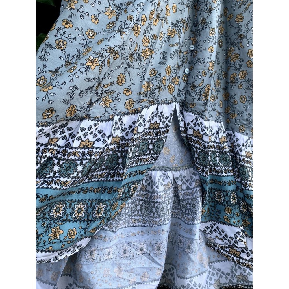 Japna Summer Floral Bohemian Maxi Dress Size S - Picture 2 of 9